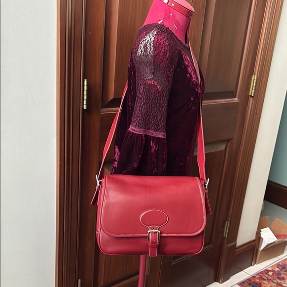 Coach Legacy vintage Duffel Bag smooth leather Red Silvertone HW. Excellent - Picture 3 of 17